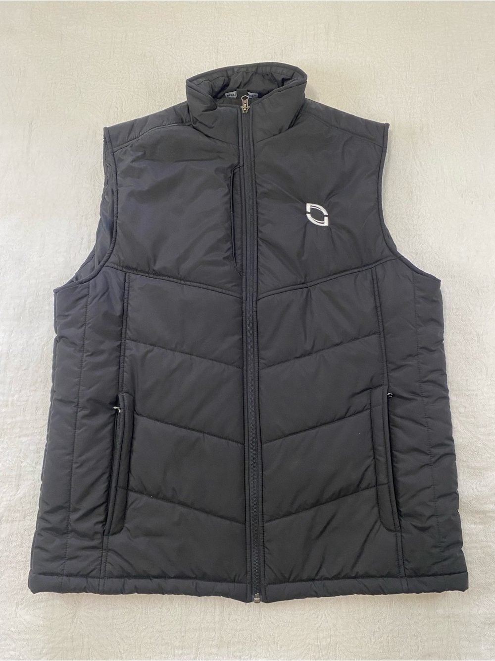 Port Authority Mens Puffer Vest Full Zip Quilted Lightweight Black Size L